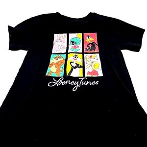 Warner Brother Looney Tunes Graphic Tshirt Size 6/6x Child Black Short Sleeve